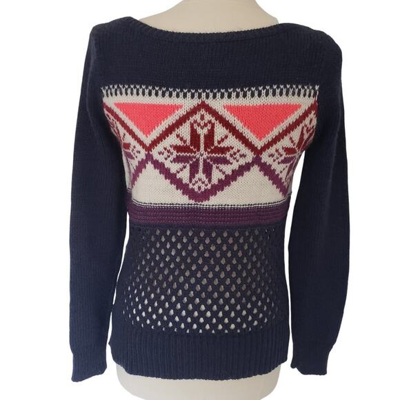 American Eagle Outfitters Winter Wool Snowflake Sweater Size Medium - Picture 6 of 8